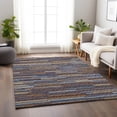 thumbnail image 1 of Addison Rugs Mayfield Washable Transitional Stripes, Bars, Horizontal Lines Landscape Rectangle Rug, 8' x 10', 1 of 6