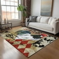 thumbnail image 1 of Addison Rugs Mayfield Washable Kitchen Rooster Diamond Midnight Rectangle Rug, 10' x 14', 1 of 6