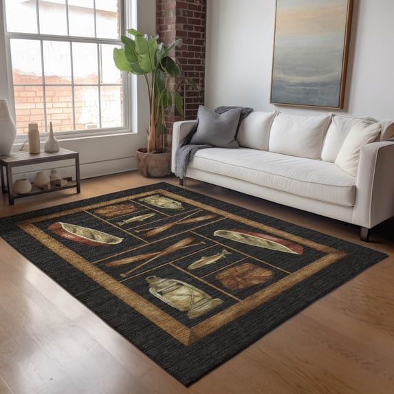 Addison Rugs Mayfield Washable Lodge Cabin Midnight Rectangle Rug, 2'6" x 3'10"