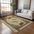 thumbnail image 1 of Addison Rugs Mayfield Washable Lodge Fish Khaki Rectangle Rug, 10' x 14', 1 of 6