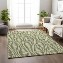Addison Rugs Mayfield Washable Transitional Tribal, Boho Olive Rectangle Rug, 10' x 14'