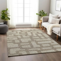 Addison Rugs Mayfield Washable Transitional Contemporary Tan Rectangle Rug, 10' x 14'
