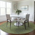 thumbnail image 1 of Addison Rugs Mayfield Washable Transitional Tropical, Leaves, Botanical Green Round Rug, 8' x 8', 1 of 5