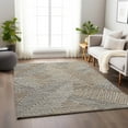 thumbnail image 1 of Addison Rugs Mayfield Washable Transitional Tropical, Leaves, Botanical Mocha Rectangle Rug, 10' x 14', 1 of 6