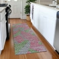 thumbnail image 1 of Addison Rugs Mayfield Washable Transitional Tropical, Leaves, Botanical Pink Runner Rug, 2'3" x 7'6", 1 of 5