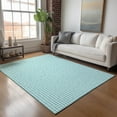 thumbnail image 1 of Addison Rugs Mayfield Washable Transitional Houndstooth Aqua Rectangle Rug, 8' x 10', 1 of 6