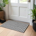thumbnail image 1 of Addison Rugs Mayfield Washable Transitional Houndstooth Black Rectangle Rug, 1'8" x 2'6", 1 of 5
