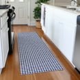 thumbnail image 1 of Addison Rugs Mayfield Washable Transitional Houndstooth Navy Runner Rug, 2'3" x 7'6", 1 of 5