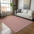 thumbnail image 1 of Addison Rugs Mayfield Washable Transitional Houndstooth Red Rectangle Rug, 10' x 14', 1 of 6