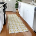 thumbnail image 1 of Addison Rugs Mayfield Washable Transitional Modern Squares Gold Runner Rug, 2'3" x 7'6", 1 of 5