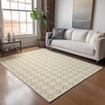 thumbnail image 1 of Addison Rugs Mayfield Washable Transitional Modern Squares Gold Rectangle Rug, 3' x 5', 1 of 6