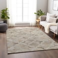 thumbnail image 1 of Addison Rugs Mayfield Washable Cowhide Scallop Diamonds Ivory Rectangle Rug, 10' x 14', 1 of 6