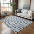 thumbnail image 1 of Addison Rugs Mayfield Washable Transitional Modern Squares Navy Rectangle Rug, 3' x 5', 1 of 6