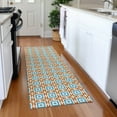 thumbnail image 1 of Addison Rugs Mayfield Washable Transitional Modern Squares Orange Runner Rug, 2'3" x 7'6", 1 of 5