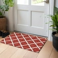 thumbnail image 1 of Addison Rugs Mayfield Washable Transitional Lattice Red Rectangle Rug, 1'8" x 2'6", 1 of 5