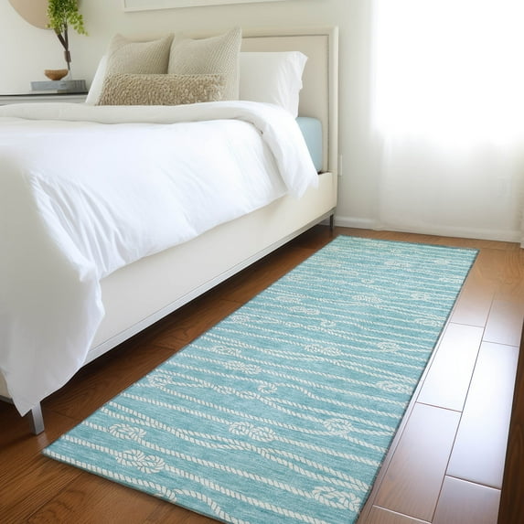 Addison Rugs Mayfield Washable Coastal Rope Lagoon Runner Rug, 2'3" x 7'6"