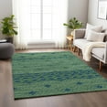 thumbnail image 1 of Addison Rugs Mayfield Washable Transitional Cultural, Diamond Green Rectangle Rug, 3' x 5', 1 of 6