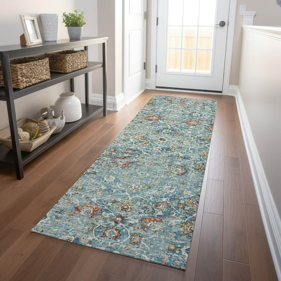 Addison Rugs Mayfield Washable Traditional Ornate Multi Runner Rug, 2'3" x 7'6"