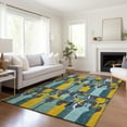 thumbnail image 1 of Addison Rugs Mayfield Washable Kitchen Martini/wine Blue Rectangle Rug, 5' x 7'6", 1 of 6