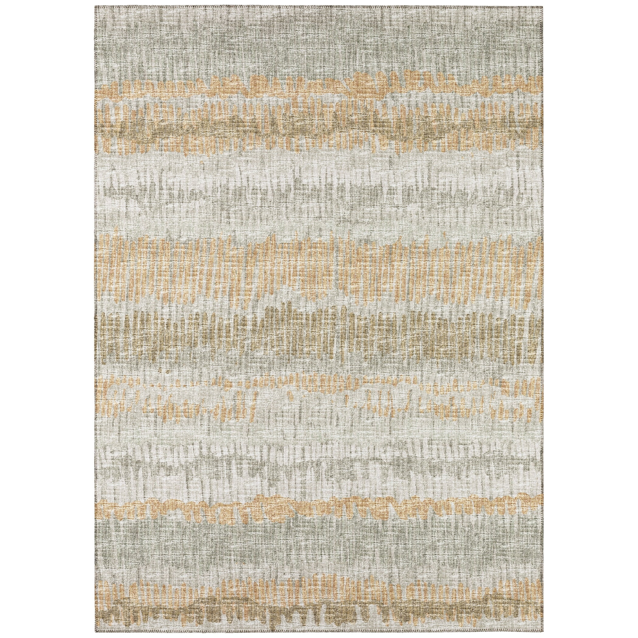 Sage Green Chenille 9' x 12' Non-Skid Flat Woven Area Rug