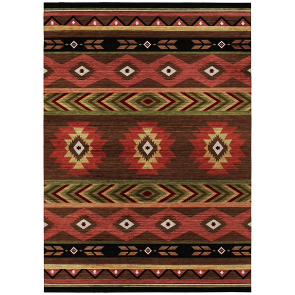 Addison Rugs Sonora ASO33 Brown 5' x 7'6" Indoor Outdoor Area Rug, Easy Clean, Machine Washable, Non Shedding, Bedroom, Living Room, Dining Room, Kitchen, Patio Rug