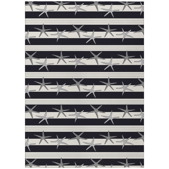 Addison Rugs Surfside ASR42 Midnight 2'6" x 3'10" Indoor Outdoor Area Rug, Easy Clean, Machine Washable, Non Shedding, Bedroom, Living Room, Dining Room, Kitchen, Patio Rug
