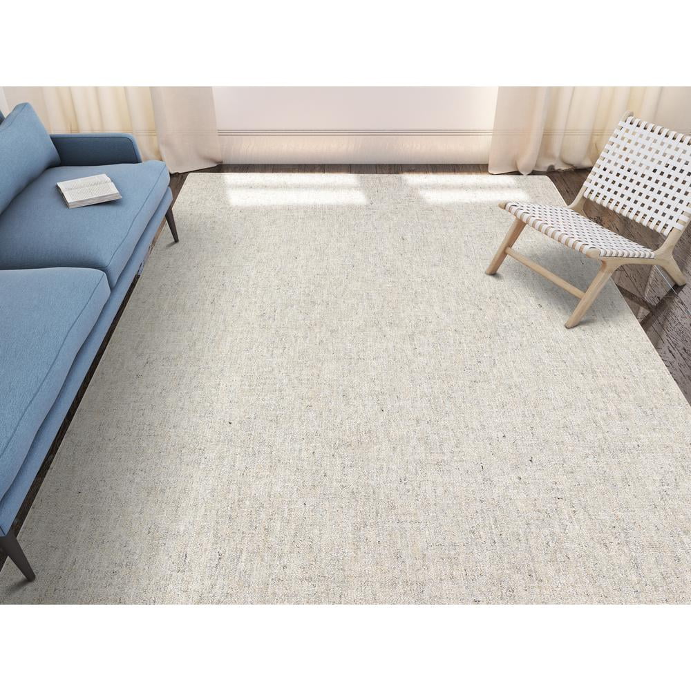 Addison Rugs Winslow 8' x 10' Active Solid Wool Area Rug in Cream Ivory ...