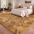 thumbnail image 1 of Addison Rugs Dream Shag Premium Machine Washable Transitional Herringbone Brown Rectangle Rug, 3' x 5', 1 of 8