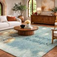 thumbnail image 1 of Addison Rugs Dream Shag Premium Machine Washable Transitional Lantern Blue Rectangle Rug, 3' x 5', 1 of 8
