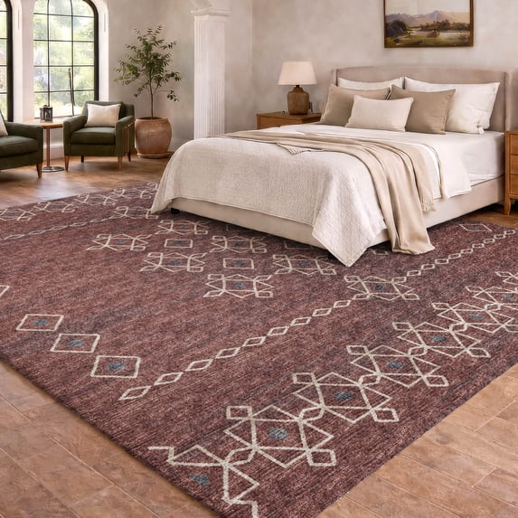 Addison Rugs Dream Shag Premium Machine Washable Transitional Tribal, Boho Canyon Rectangle Rug, 8' x 10'