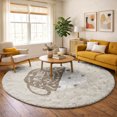 thumbnail image 1 of Addison Rugs Dream Shag Premium Machine Washable Transitional Mug Latte Round Rug, 8' x 8', 1 of 8