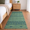 thumbnail image 1 of Addison Rugs Dream Shag Premium Machine Washable Transitional Cultural, Diamond Green Runner Rug, 2'3" x 7'6", 1 of 8