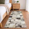 thumbnail image 1 of Addison Rugs Dream Shag Premium Machine Washable Transitional Boxes Granite Runner Rug, 2'3" x 7'6", 1 of 8