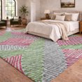 thumbnail image 1 of Addison Rugs Dream Shag Premium Machine Washable Transitional Tropical, Leaves, Botanical Pink Rectangle Rug, 9' x 12', 1 of 8