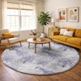thumbnail image 1 of Addison Rugs Dream Shag Premium Machine Washable Transitional Coral Purple Round Rug, 8' x 8', 1 of 8