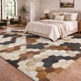 thumbnail image 1 of Addison Rugs Dream Shag Premium Machine Washable Transitional Octagon Multi Rectangle Rug, 3' x 5', 1 of 8