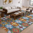 thumbnail image 1 of Addison Rugs Dream Shag Premium Machine Washable Transitional Spanish Tiles Kaleidoscope Rectangle Rug, 9' x 12', 1 of 8