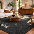 thumbnail image 1 of Addison Rugs Dream Shag Premium Machine Washable Transitional Gold Trees Midnight Rectangle Rug, 5' x 7'6", 1 of 8