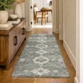 thumbnail image 1 of Addison Rugs Dream Shag Premium Machine Washable Transitional Open Field, Ornate Olive Runner Rug, 2'3" x 7'6", 1 of 8