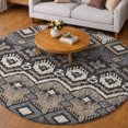 thumbnail image 1 of Addison Rugs Dream Shag Premium Machine Washable Transitional Tribal, Boho Desert Round Rug, 8' x 8', 1 of 8
