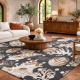 thumbnail image 1 of Addison Rugs Dream Shag Premium Machine Washable Transitional Shells Midnight Rectangle Rug, 8' x 10', 1 of 8