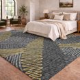 thumbnail image 1 of Addison Rugs Dream Shag Premium Machine Washable Transitional Tropical, Leaves, Botanical Gray Rectangle Rug, 3' x 5', 1 of 8