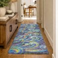 thumbnail image 1 of Addison Rugs Dream Shag Premium Machine Washable Transitional Mosaic Waves Ocean Runner Rug, 2'3" x 7'6", 1 of 8