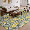 thumbnail image 1 of Addison Rugs Dream Shag Premium Machine Washable Transitional Lemons Yellow Rectangle Rug, 3' x 5', 1 of 8