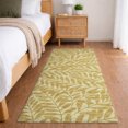 thumbnail image 1 of Addison Rugs Dream Shag Premium Machine Washable Transitional Tropical, Leaves, Botanical Gilded Runner Rug, 2'3" x 7'6", 1 of 8