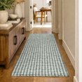 thumbnail image 1 of Addison Rugs Dream Shag Premium Machine Washable Transitional Houndstooth Green Runner Rug, 2'3" x 7'6", 1 of 8