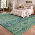 thumbnail image 1 of Addison Rugs Dream Shag Premium Machine Washable Transitional Cultural, Diamond Green Rectangle Rug, 9' x 12', 1 of 8