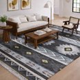 thumbnail image 1 of Addison Rugs Dream Shag Premium Machine Washable Transitional Aztec Midnight Rectangle Rug, 5' x 7'6", 1 of 8