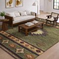 thumbnail image 1 of Addison Rugs Dream Shag Premium Machine Washable Transitional Aztec Green Rectangle Rug, 9' x 12', 1 of 8