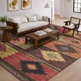 thumbnail image 1 of Addison Rugs Dream Shag Premium Machine Washable Transitional Aztec Paprika Rectangle Rug, 5' x 7'6", 1 of 8